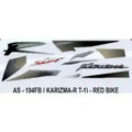 Graphics Sticker Set for Hero Honda Karizma R – Type 1 – Red Vehicle – Both Sides