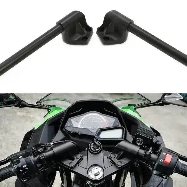 Split Handlebar Handle Bar For Kawasaki Ninja 300 300R 250 250R EX250 Motorcycle Black Aluminum – RKD