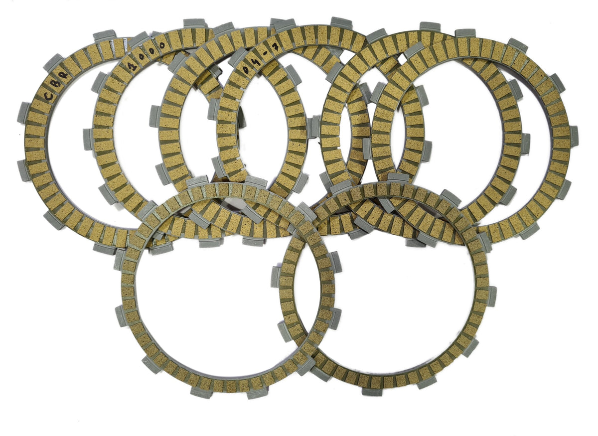 High Quality Paper Based Clutch Plates Suitable for Honda CBR1000 2004-2007 Set of 6 Clutch Plates &amp; 2 Friction