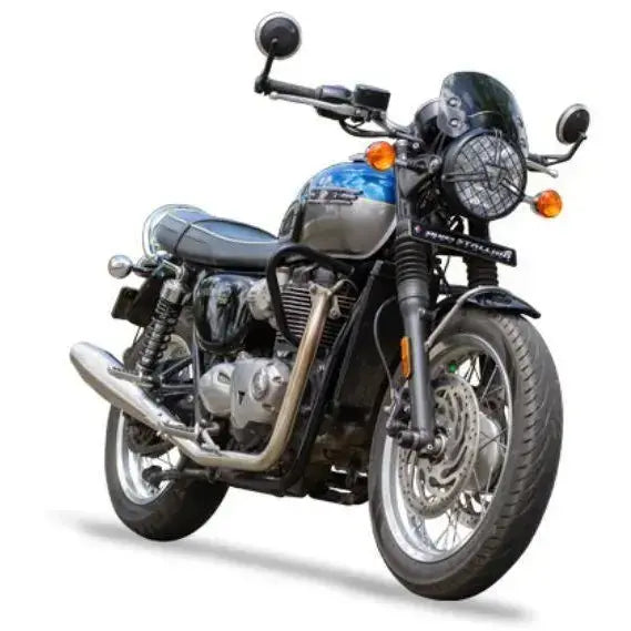 Triumph Bonneville T120 exhaust silver