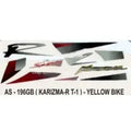 Graphics Sticker Set for Hero Honda Karizma R – Type 1 – Yellow Vehicle – Both Sides